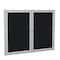 Ghent Enclosed Bulletin Board, 2 Door, Fabric, 3 ft H x 4 ft W, Black PA23648F-95 - alternate 1